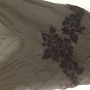 Sheer Appliqued Blouse With Removable Camisole